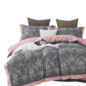 Natural home textile product 100% egyption cotton 300TC duvet cover set oekotex bedsheet set hot selling bedding set
