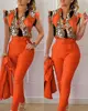 Orange leopard print