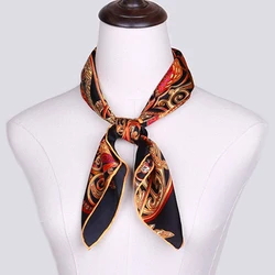 Western style 100% mulberry silk scarf custom printing 90x90 luxury twill silk scarf