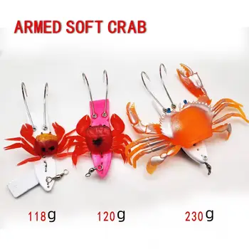 SNEDA 20cm 78g Deep Sea Soft Plastic Lure Long Cast Crab for Saltwater Fish Bass Trout Ice Fishing Ocean Boat River Lake Stream – Soft Lure – view 5