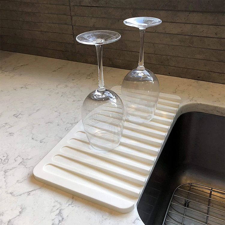 self draining silicone drying mat