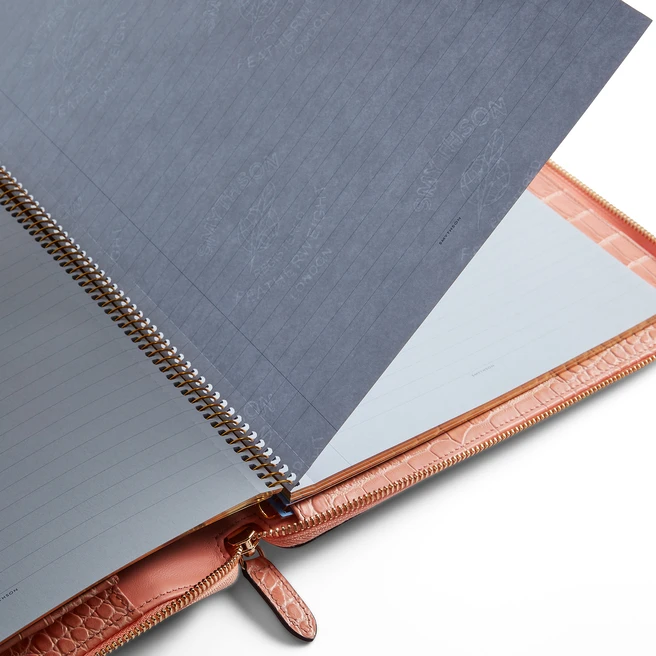 A4 Size Writing Pad Business Presentation Folder Portfolio Crocodile