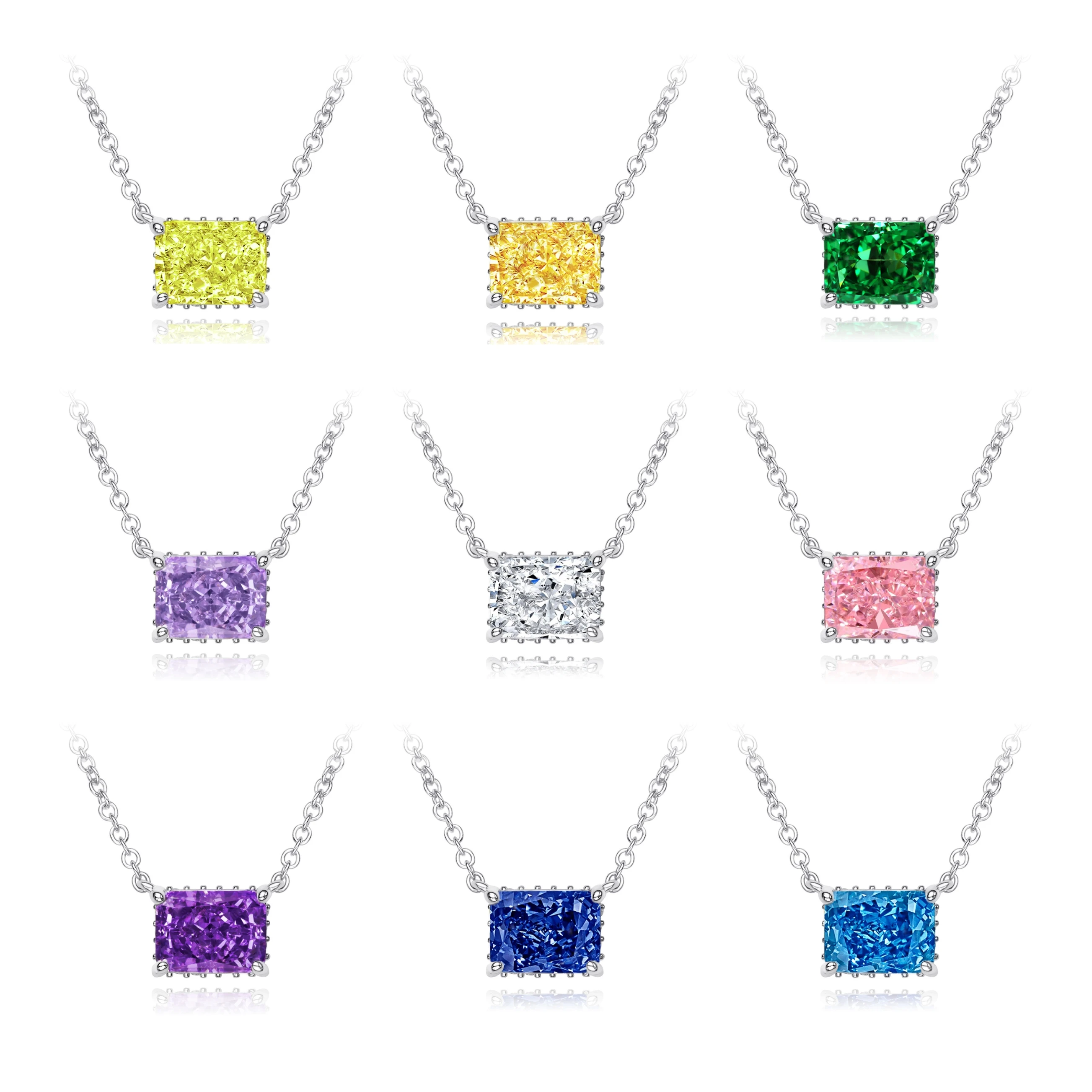 Non Tarnish S925 Sterling Silver Necklace with CZ Pendant