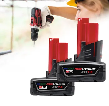 Victpower Alternative Milwaukee M12 12V 5Ah 6Ah 7Ah Li-Ion Power Tool Battery Pack Lithium Ion Batteries