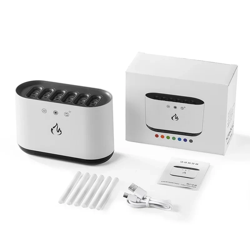 Creative Dynamic Light Ultrasonic Air Humidifier 900ml Romantic Light Cool Mist Air Humidifier with 6 Atomizing Nozzles