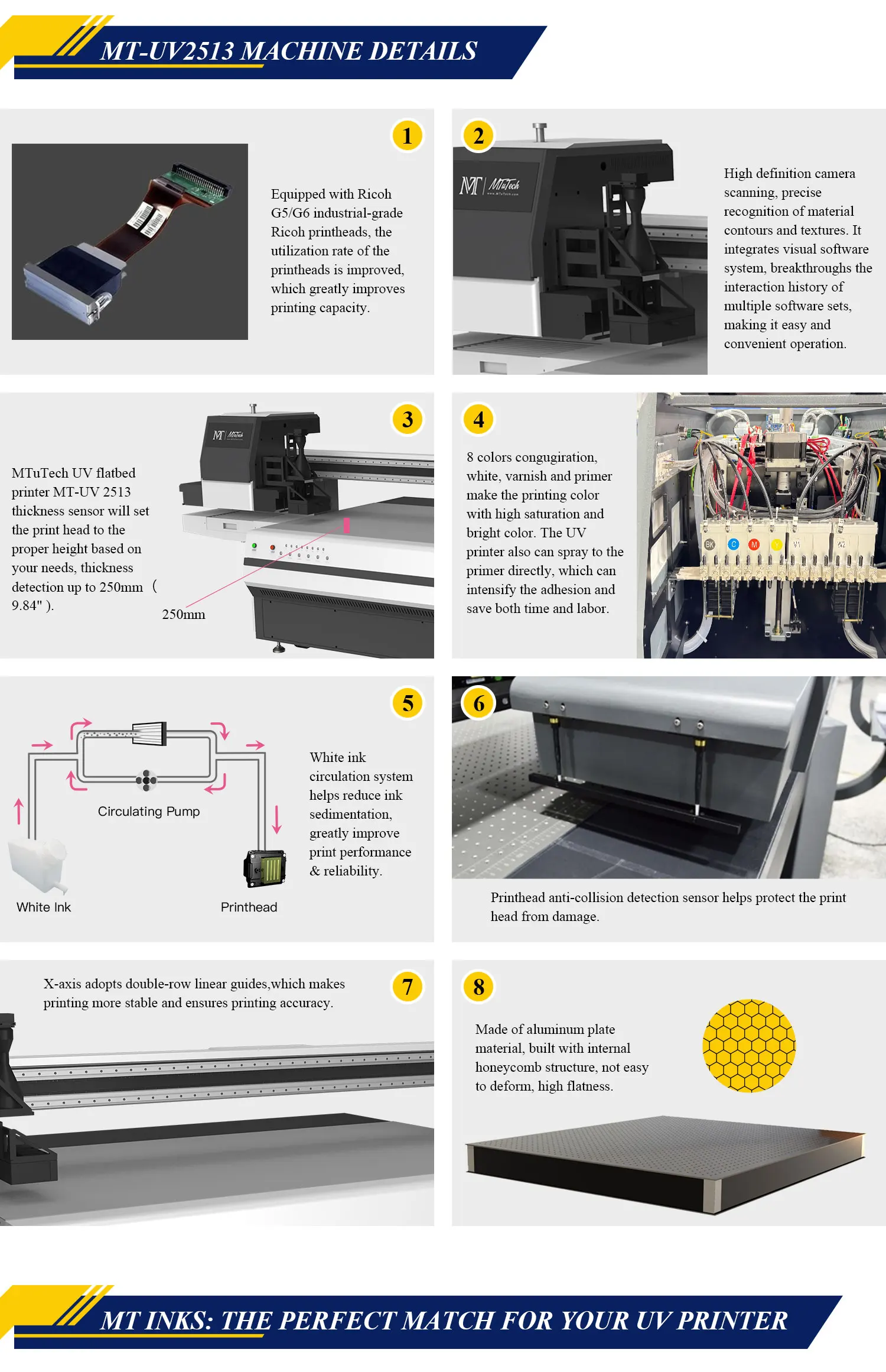 MT Refretonic Mtutech UV Flatbed Printer for Signs Printing