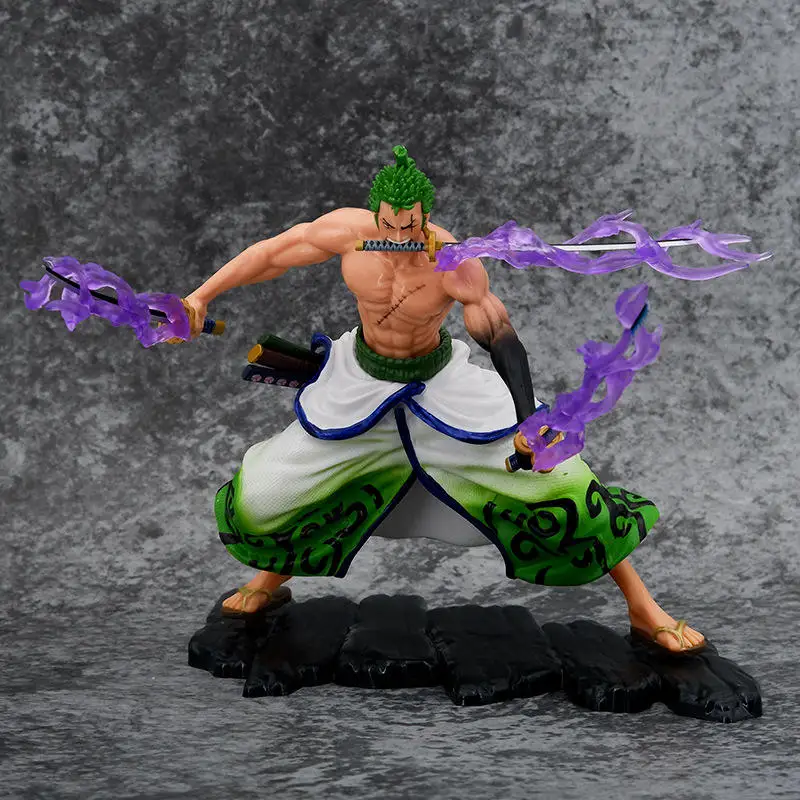 Huayi Wholesale Pvc Toy Anime Zoro Figure Wano Country Kimono Gk 0ne ...