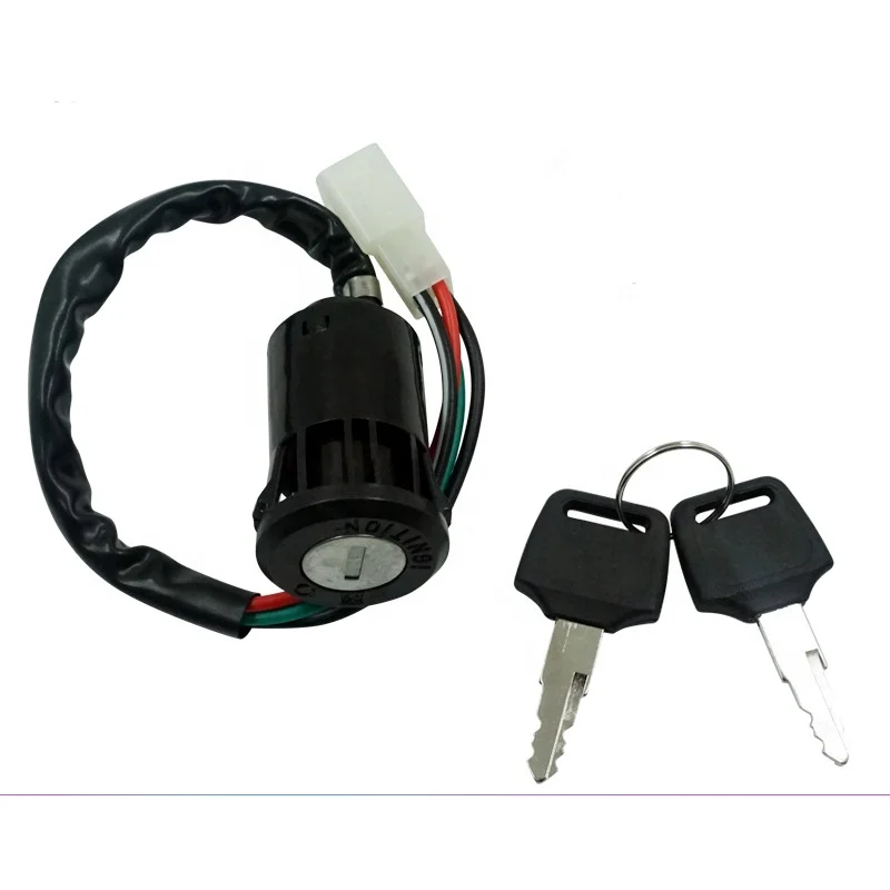 Motorcycle Key Switch Ignition 4Pin Replacement for Cg125 Cg150 Zj125