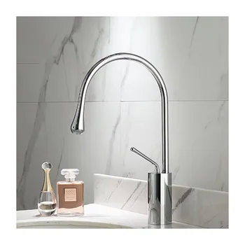 Modern Vanity Sink Mixer Hot Cold Water Tap Brass Chrome salle de bain Unique Bathroom Waterfall Basin Faucet