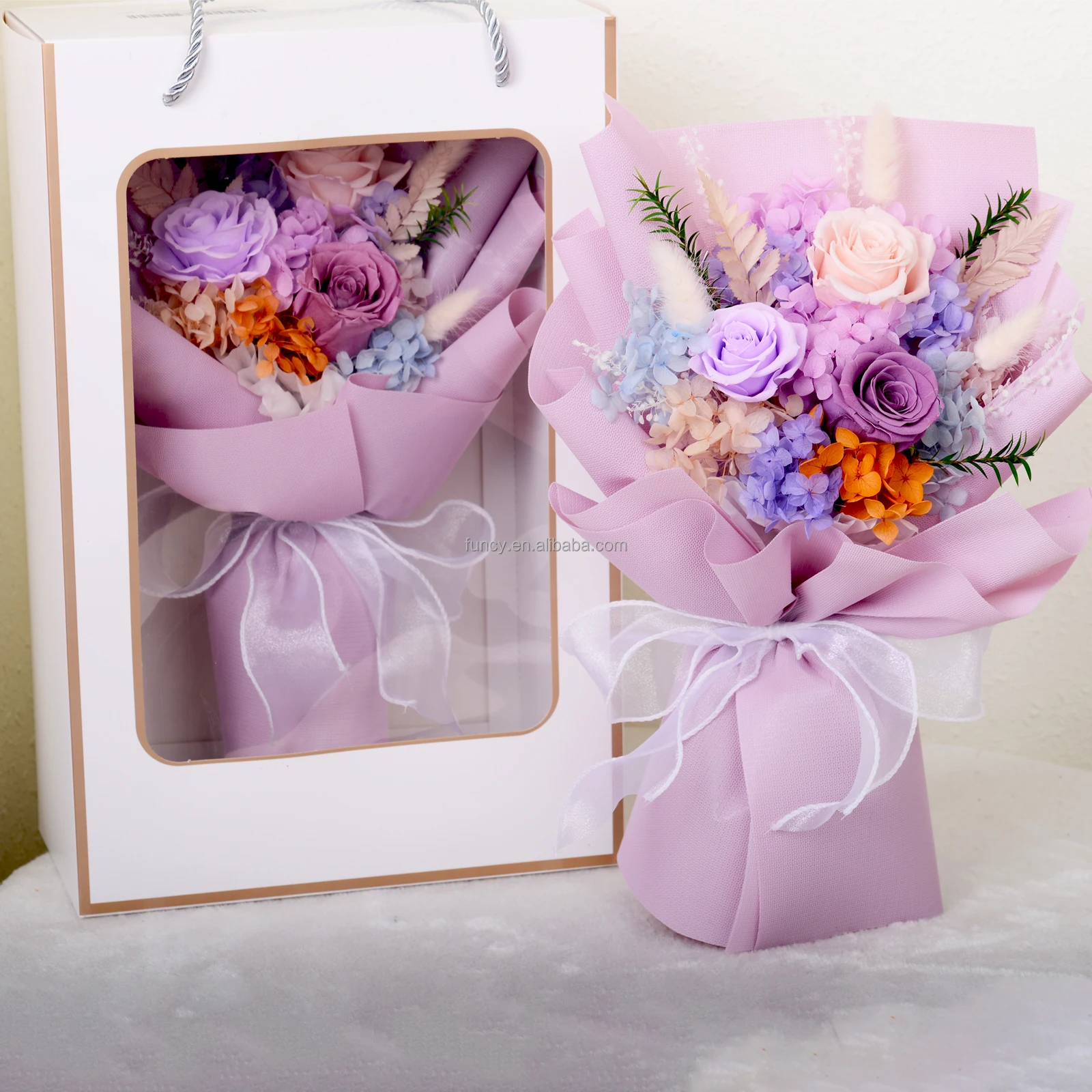 Customized Factory Supply Wholesale Dried Preserved Flowers Bouquets ...