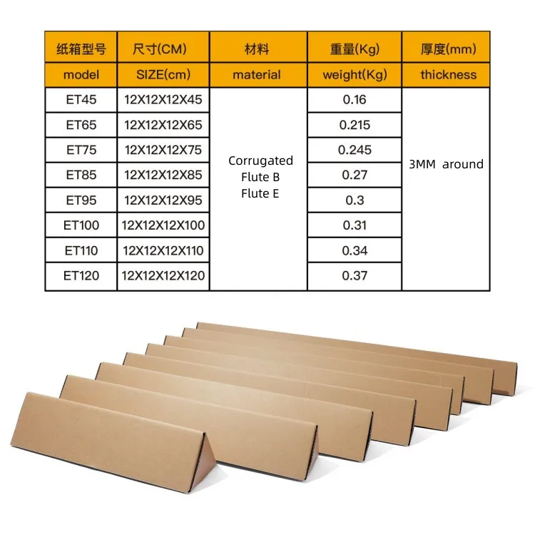 Triangular Shipping Corrugated Box Fishing Rod Paper Long Plant Shipping Box For Flower Paper