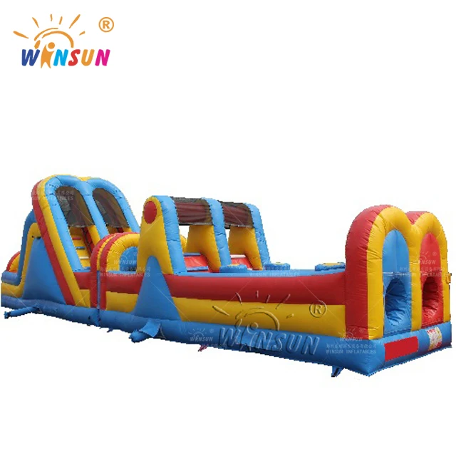 Source Dual Lane Obstacle Course equipment for kids inflatable water slide  bouncy castle obstacle course for sale on m.alibaba.com