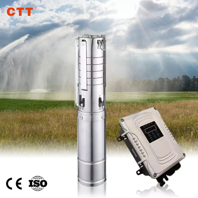 Solar Water Pump with  Generator Solar Pump System for Irrigation Agriculture Solar Powered Submersible Dc Well Water Pump