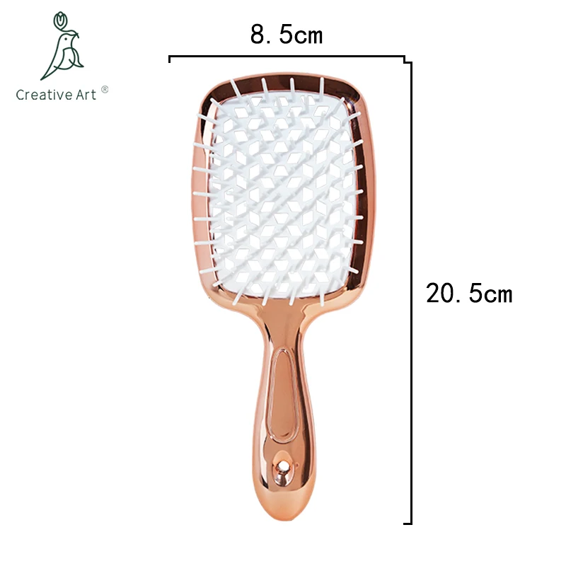 Wholesales Beautiful Gold Plated Grid Comb Detangle Brush For Hair ...