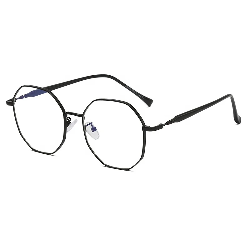 Optical Common Plain Glasses Irregular Metal Frame Reading Glasses for Teenagers Simple Eyeglasses