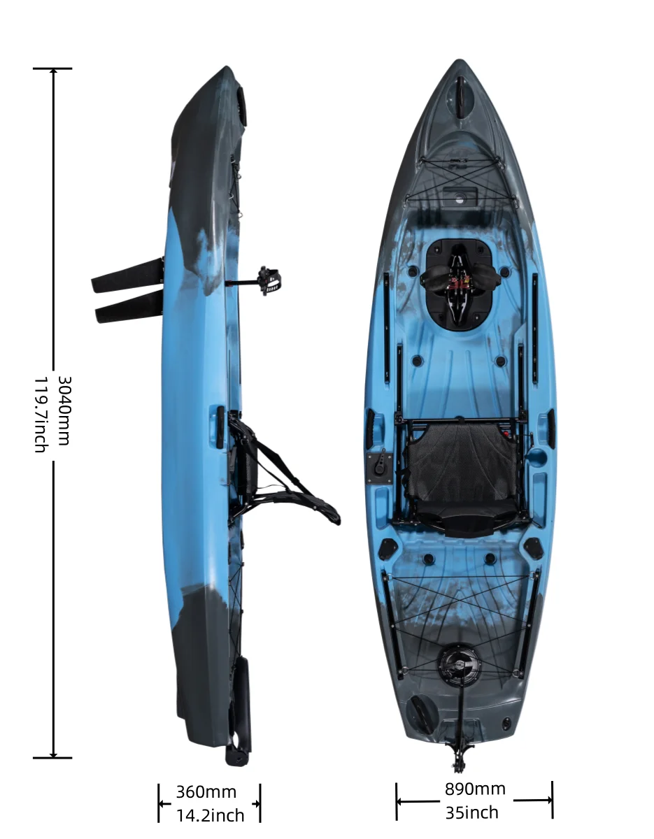 Lsf Oem Fin Pedal Drive 10ft Cheap Fishing Single Kayak Canoe Boat