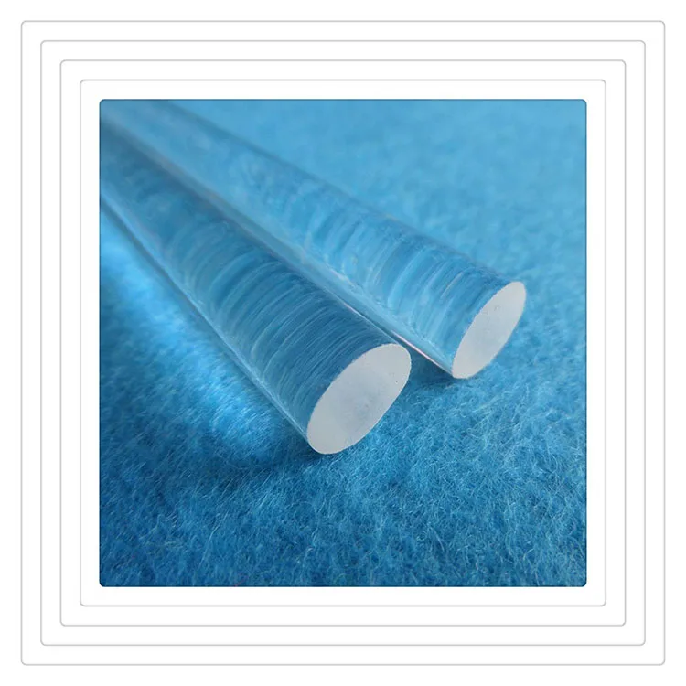 Transparent Quartz Glass Light Guide Rod Quartz Rods to Map Custom High-temperature Optical Fiber Rods