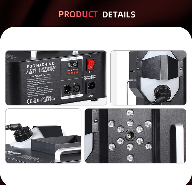 SITERUI SFX Professional Stage Effect air Column Machine 1500W RGB LED ...