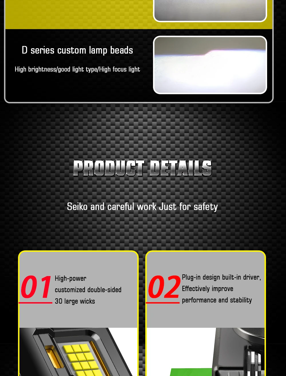 Auto Car Light High Power Zinc alloy LED Headlight canbus led D1S D2S D3S D4S D5S D8S LED Bulb Car LED Light HID Upgreat to LED