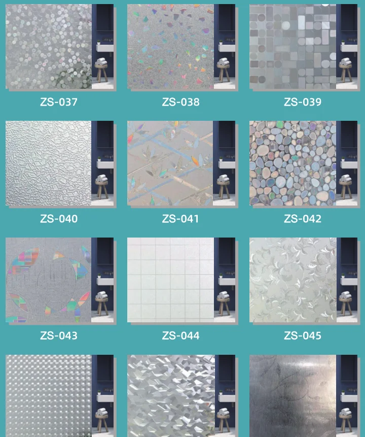 Flexography Rainbow Effect Glass Privacy Window Film Frosted Glass Film