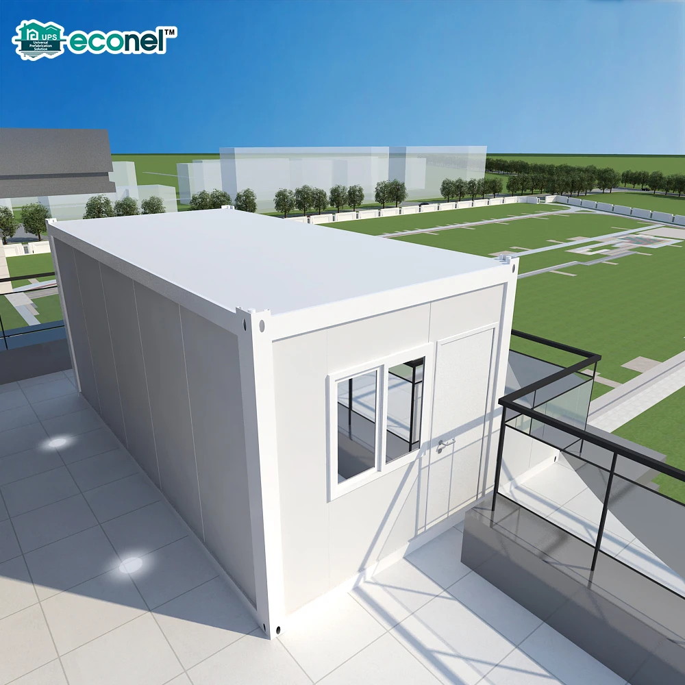 Bærbar høykvalitets prefabrikert stålkorthus modulært bolig lite mobil hjem lagerbruk badstue toalett flatpakke