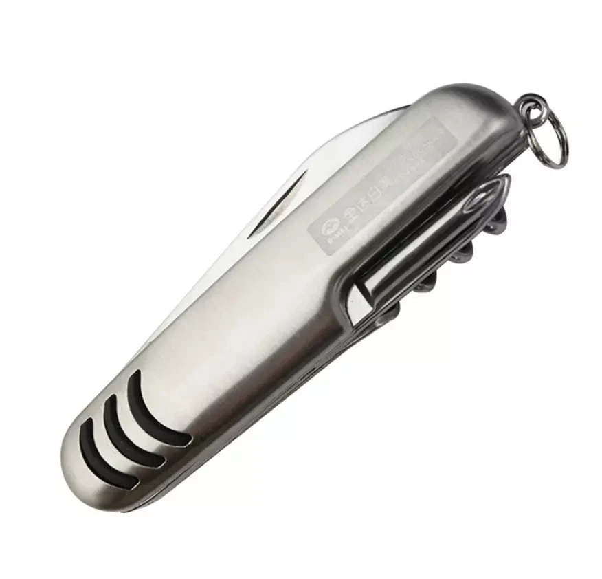 1MOQ Amazon Hot Small Folding Pocket Knife Keychain Swiss Knife Multi Functions Swiss Knife Gift Set