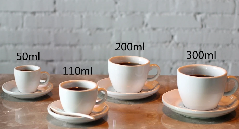 250ml Ceramic Coffee Cup And Saucer Set Porcelain Cappuccino Cups With ...
