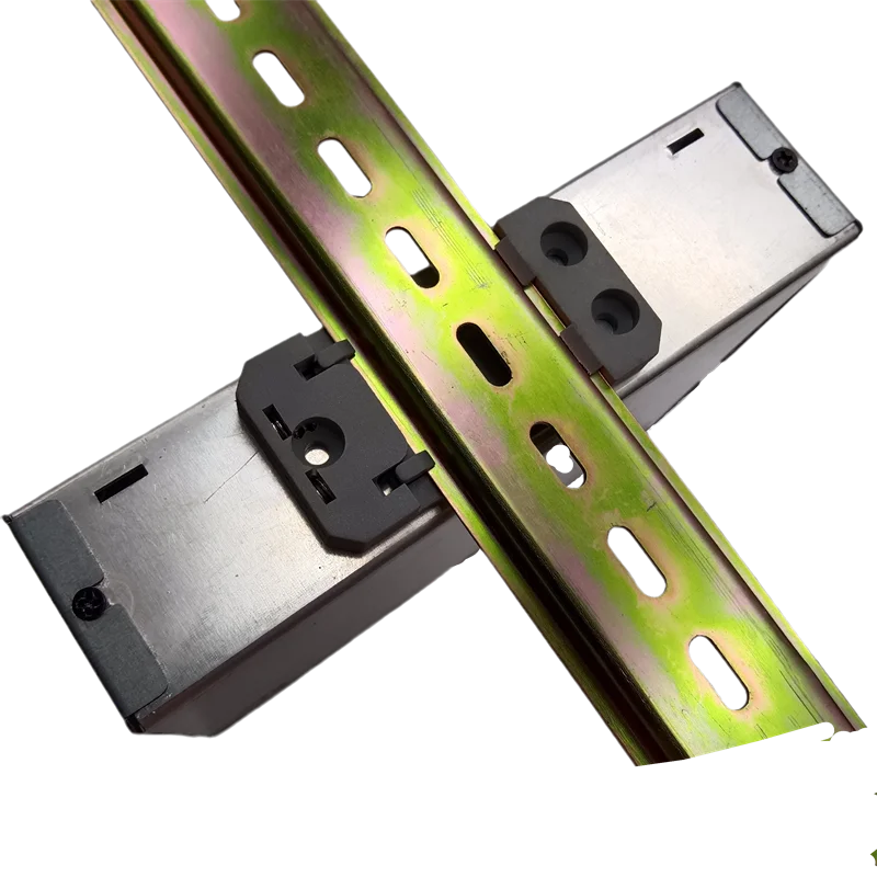 67.5x35x8mm Miniature Din Guide Rail Bracket Black Buckle Clamping Clip ...