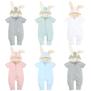 Babies Clothing Rompers Onesie Jumpsuits Rabbit Baby Bodysuit Clothes 100%Cotton Zipper Baby Clothing