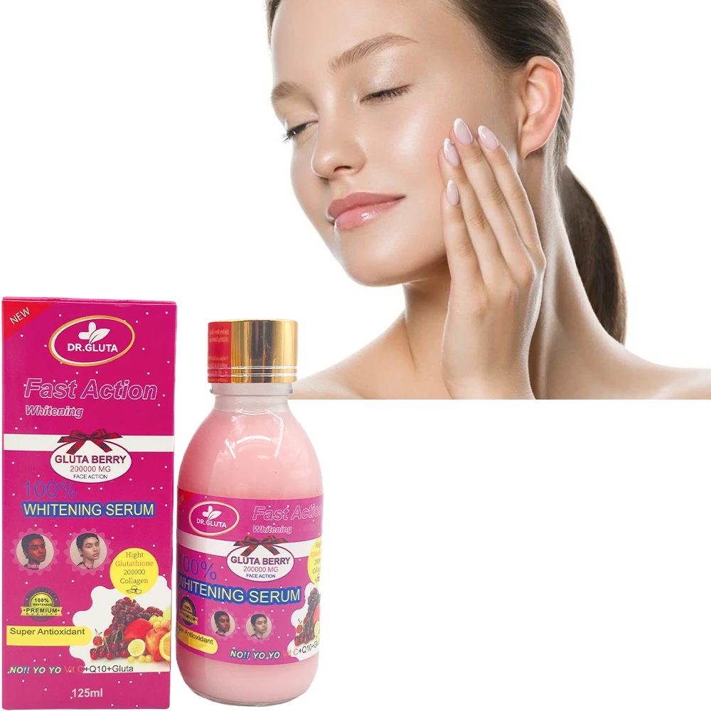 New Fast Action Gluta Berry Super Antioxidant Whitening Serum Collagen  Facial Serum Dark Spot Correcting Glow Whitening Serum