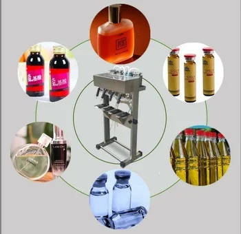 Semi Automatic 4 Heads Perfume Machinery Liquid Vacuum Filling Machine for Small Glass Bottle