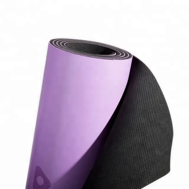 Eco Friendly PU Rubber Yoga Mat Non Slip Custom Print Fitness Workout Mat Pilates Yoga Mat