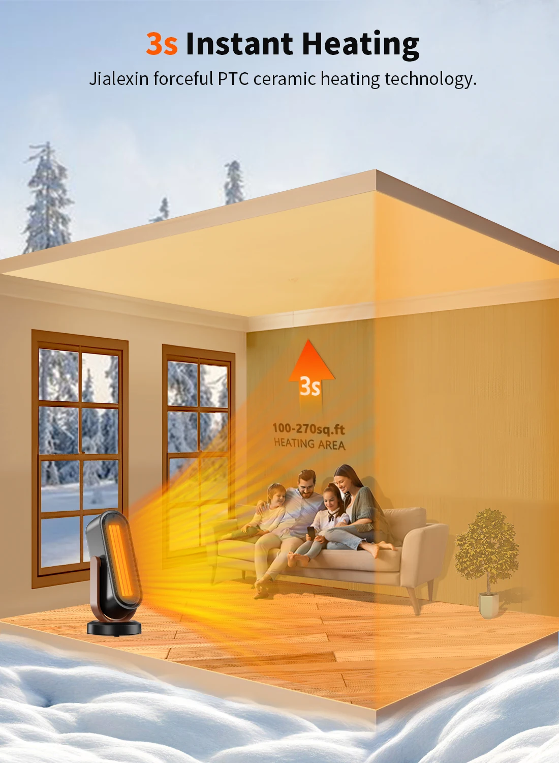 Electric Heater, Portable, PTC, 1500w - detail 8