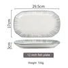 assiette à poisson grise de 12 pouces