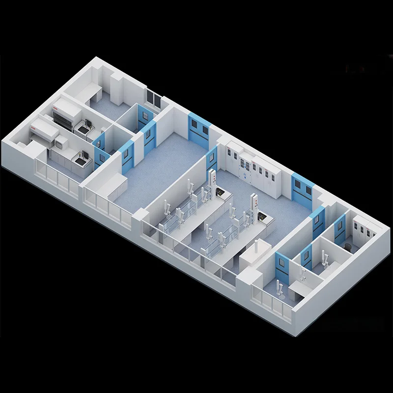 HUAAO Polyurethane Core Fireproof Lightweight Eco-Friendly Minimalist Clean Room Dust Cleaning Sandwich Panel for Workshop