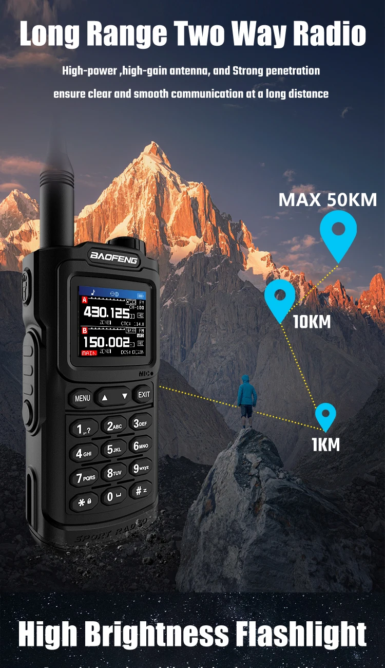 2023 Baofeng Uv-g30 Pro Talkie-walkie Longue portée Portable 1000