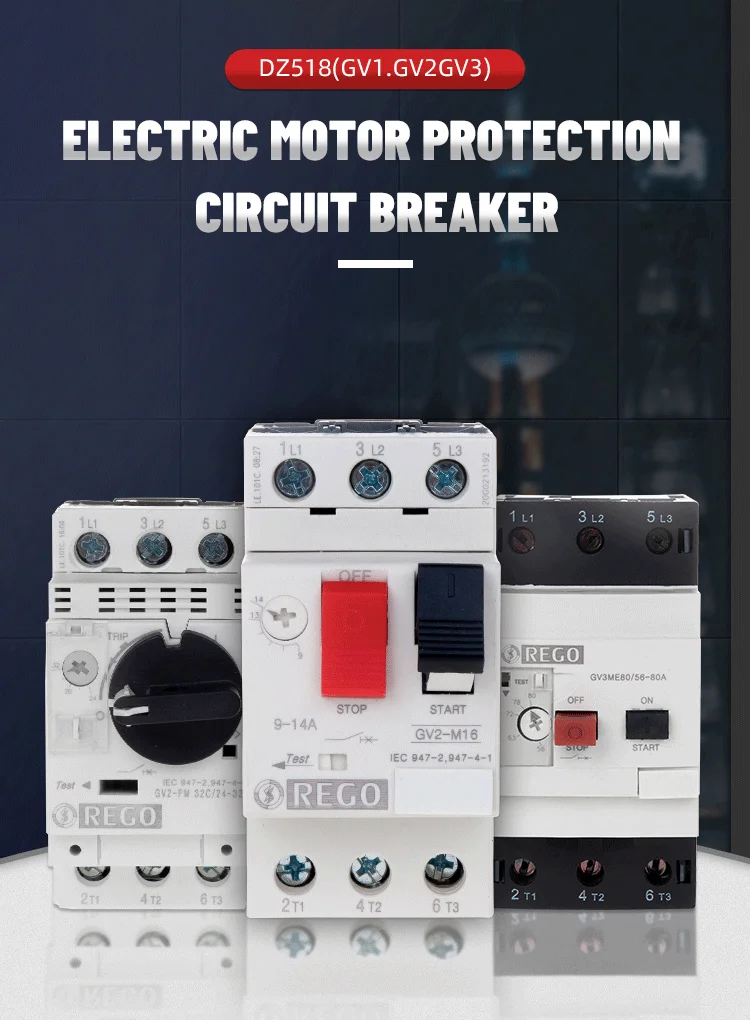 Rego Motor Protector Circuit Breaker Gv2m16 9a14a Mpcb 3p 3 Pole Three