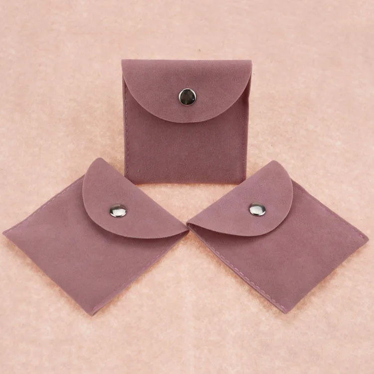 Custom Jewelry Bags with Logo Printed Microfiber Suede Jewelry Envelope Necklace Bag Jewelry Pouch with logo