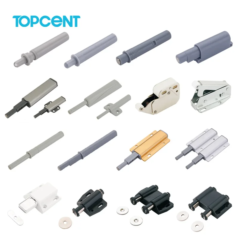 TOPCENT Push to Open Touch Release Lock Spring Loaded Mini Tip Latch Cupboard Door
