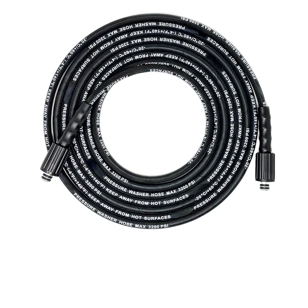 Шланг для мойки высокого давления 1/4 дюймов x 30 футов M22-14mm стальная оплетенная и Синтетическая резиновая куртка устойчивая к изгибам двойное уплотнительное кольцо