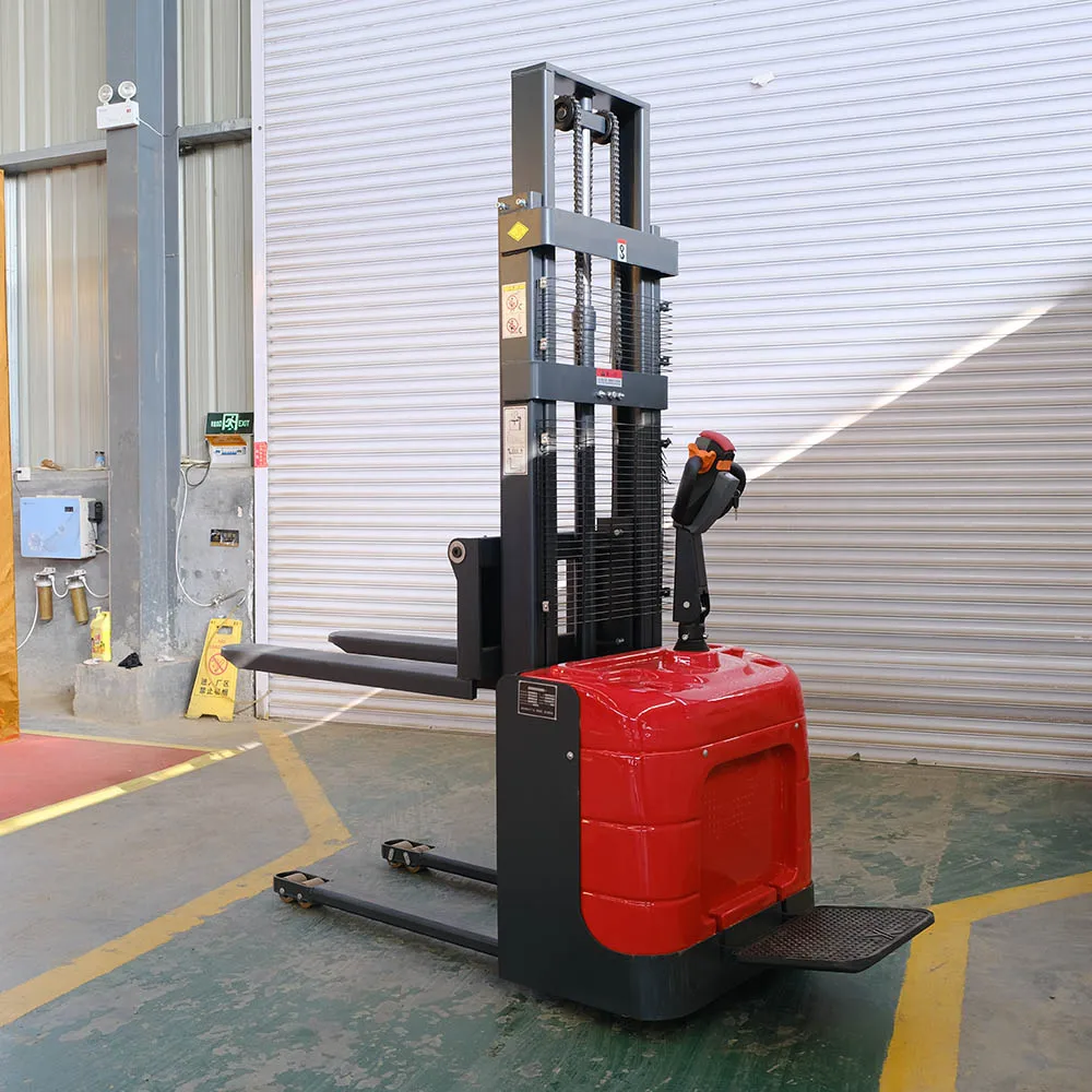 Shanding CDD2030 Load 2 Ton Standing Electric Pallet Stacker Forklift by 24V 120AH Lead Battery