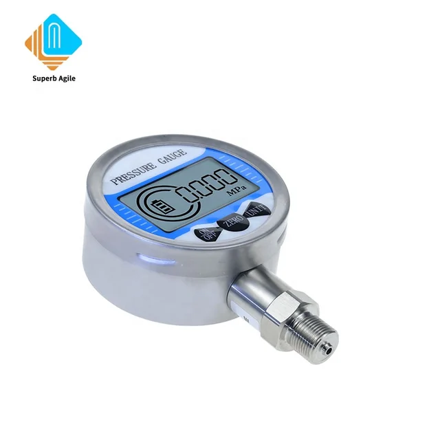 3V Battery Powered Digital Oil Fuel Hydraulic Pressure Gauge 100mpa Absolute Pressure Gauge Meter 0.2% Digital Vacuum Manometer