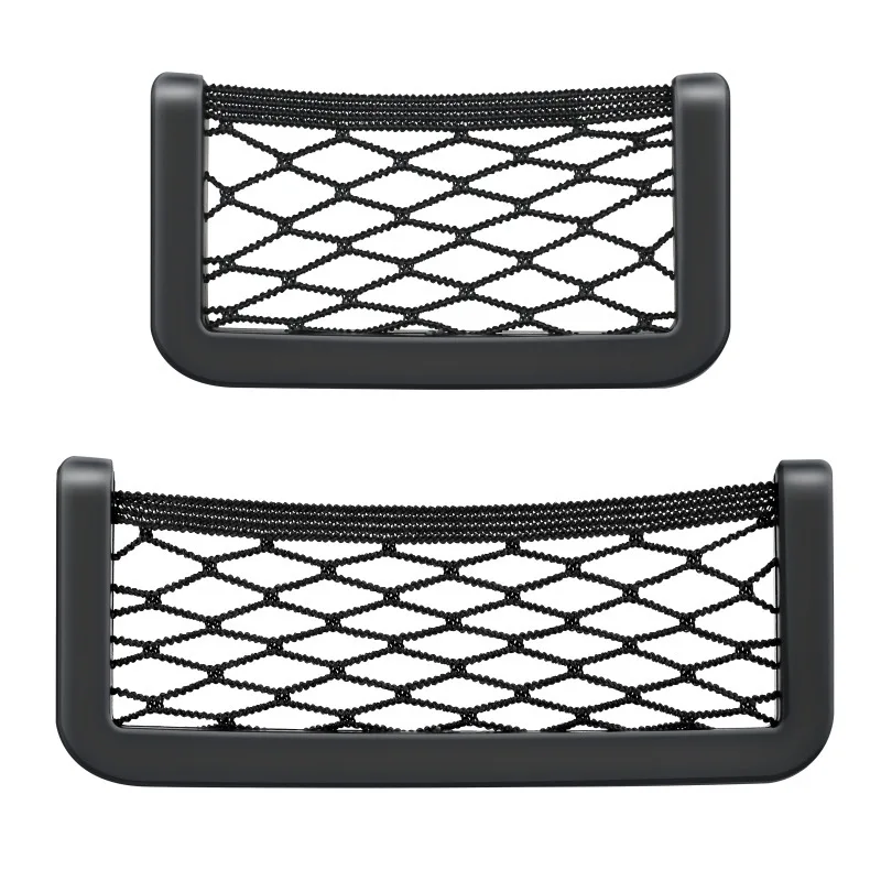 Universal Car Seat Organizer Multi-Function Mobile Phone Holder Travel-friendly ABS Nylon Plastic Mesh Storage Bag for Autos