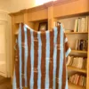 Retro blue and coffee stripes