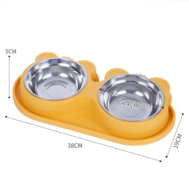 2023 Hot pet two bowls pet water bowl pet food bowls stainless steel