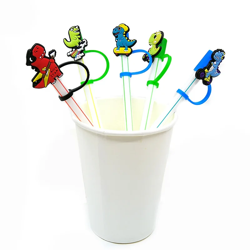 Mexico Reusable Metal Straws Tips Dust Toppers Covers Silicone Drinking