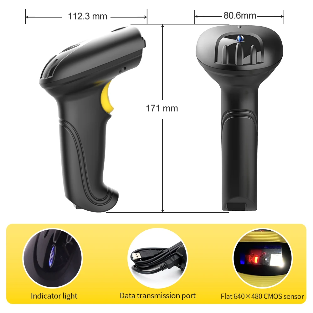 GTCODESTAR Handheld Bluetooth Qr Code Reader Wireless Barcode Scanner ...