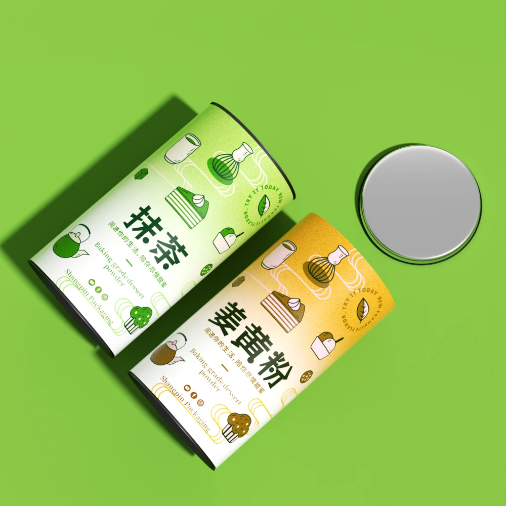 Eco Friendly Food Grade Cardboard Round Box Spice Salt Shaker Tube Jars Container Spices Packs for Loose Powder Paper Packaging