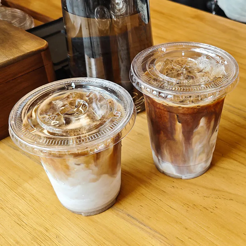 20oz Custom Printed clear Biodegradable Disposable Plastic Bubble Tea Pet Cup Food Grade PlasticCups for Slush Puppies