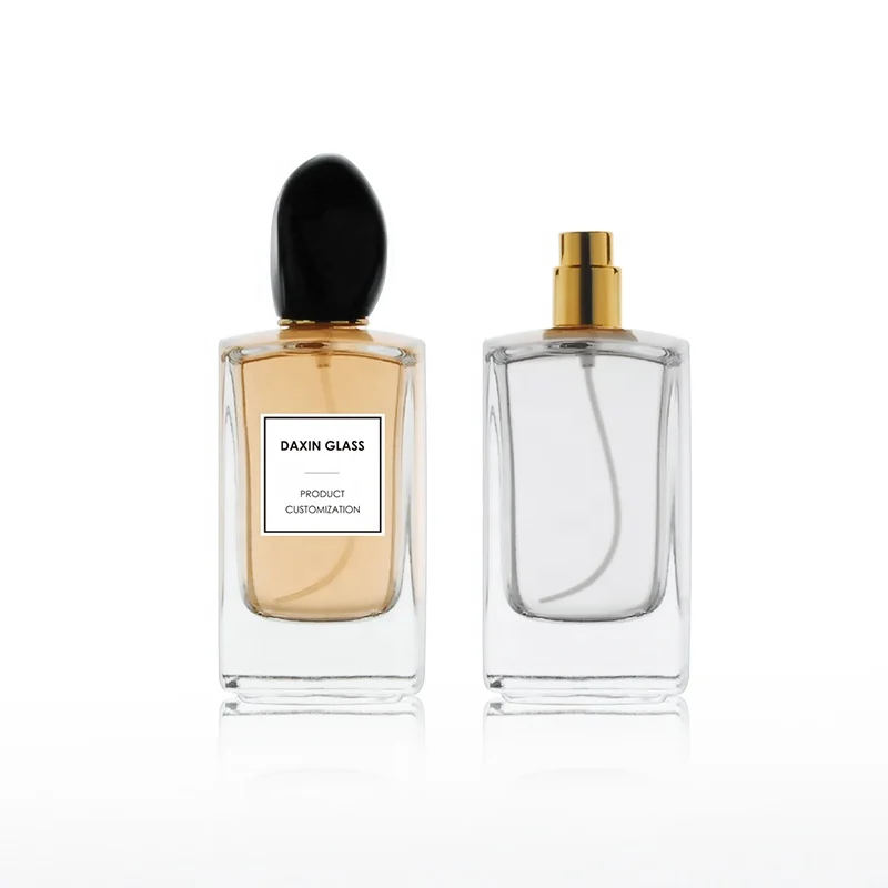 30ml/50ml/100ml ZCFX香水瓶 - 角型ガラスボトル、ロゴ印刷対応